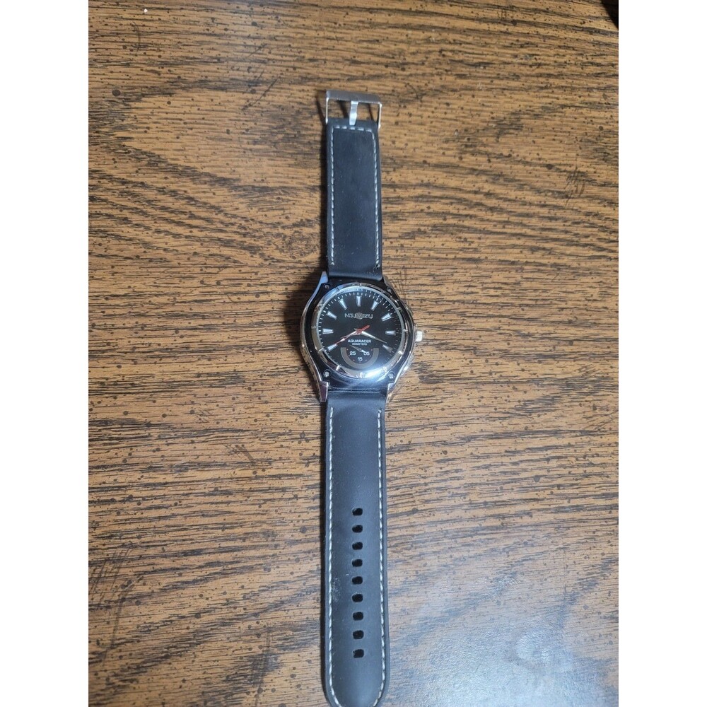 Nouveau Aquaracer Style Men Watch Black Dial Rubber Strap Sport Dive Look Quartz